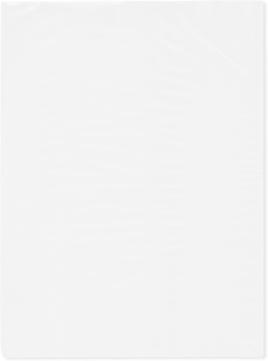 Plymor 9" x 12" (Pack of 100), White 2 Mil Flat Open Plastic Poly Bags