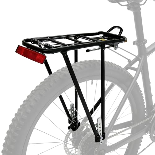 Porte-bagages pour VTT stable en aluminium anti-vibration pour vélo de ville noir