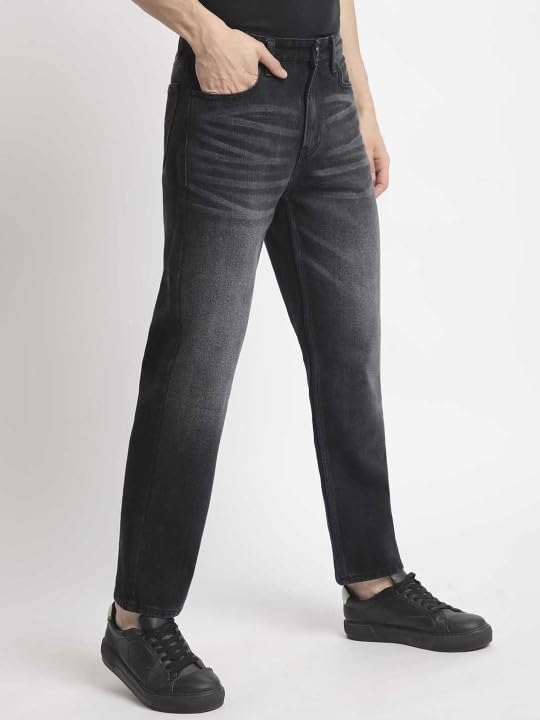 Image of BENE KLEED Men Solid Shaded Relaxed FIT 100% Cotton Jeans