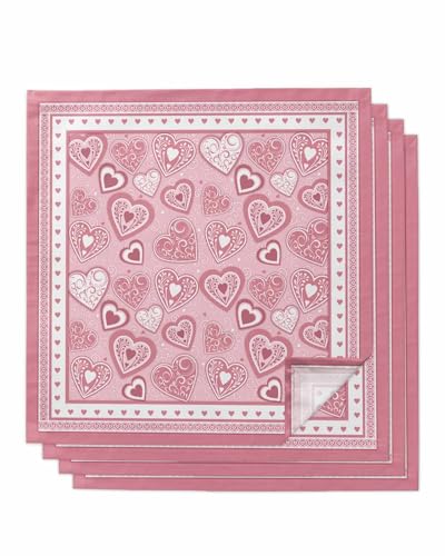 Servilletas de Tela Rosadas Paquete x4 50.5x50.5 cm miniatura 1