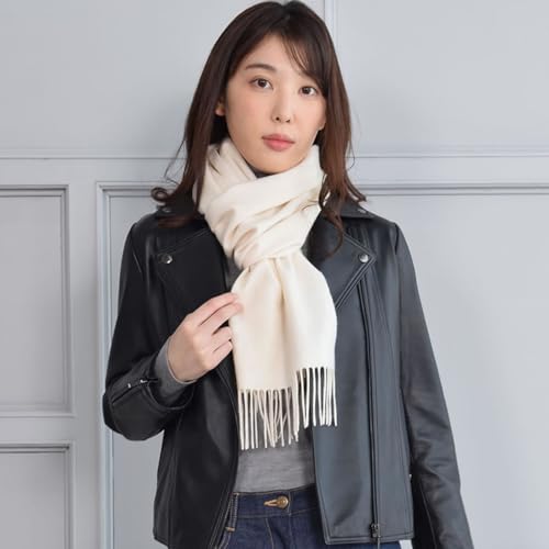 Hayashiguchi(ハヤシグチ) カシミヤ カシミア マフラー 100% フリンジデザイン CS0099 の商品画像 1