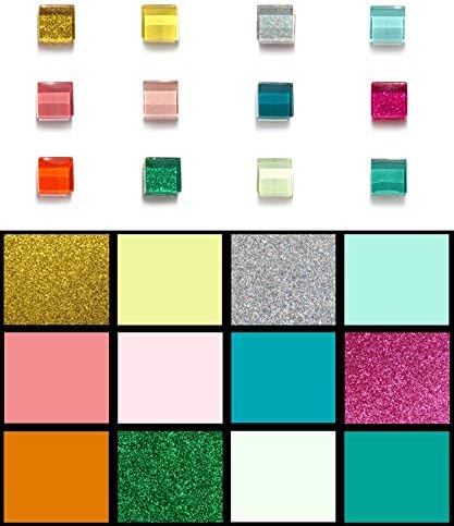 Refrigerator Magnets for Whiteboard, Cute Decorative Fridge Magnets for Office Glass Locker, Glitter Magnets for Photo, Kitchen, Classroom (24pack)
