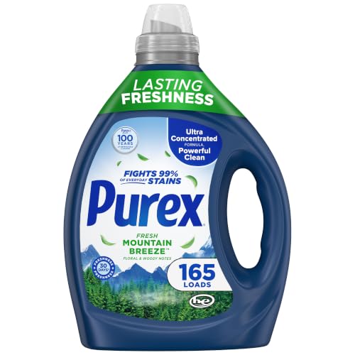 Purex Fresh Mountain Breeze Liquid Detergent &ndash; 82.5 fl oz, 165 Loads, Ultra-Concentrated