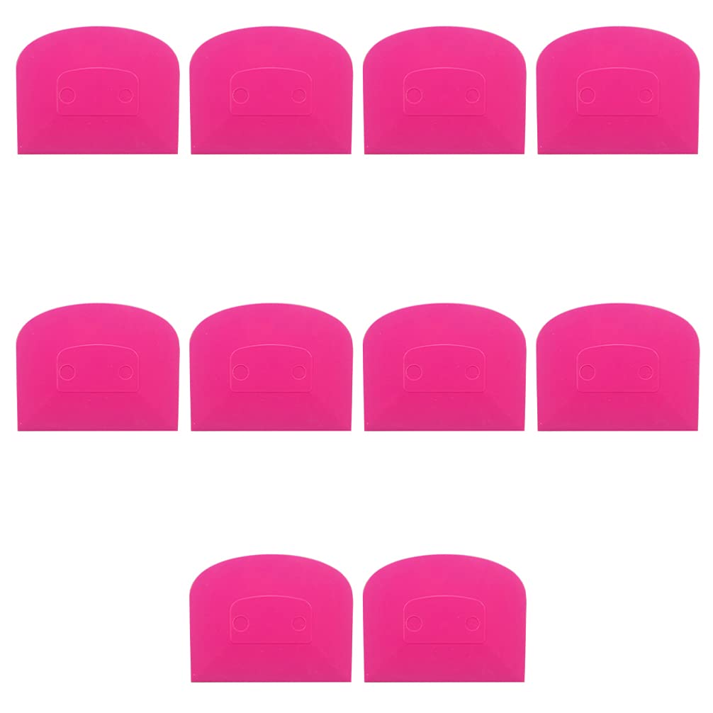 Cabilock 10pcs Cake Scraper Cake Smoother Cake Icing Scraper Cake Smoother Scraper Cutter Smoother Tool Set Cake Side Decorating Tools Rosy Size S