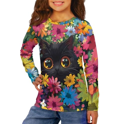 T Shirts for Girls Long Sleeve Tees Lightweight T-Shirts Casual Tops Comfy T Shirt Elastic Blousese