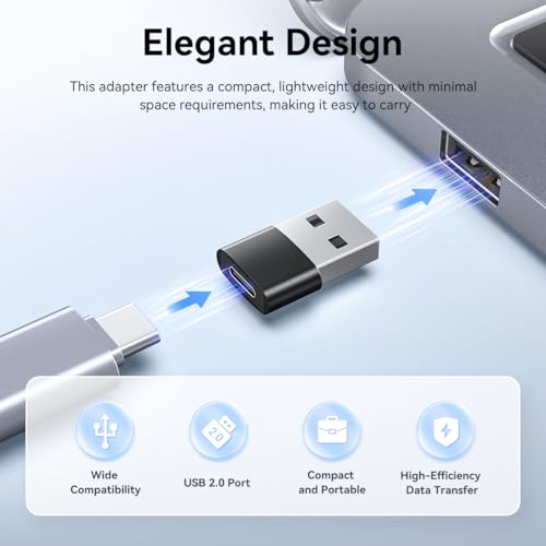 WEGONEXUS USB to USB Adapters, USB A to C Adapter (2-Pack) & USB C to A Adapter (1-Pack), Fast Charging & Data Transfer, USB Converter Kit for Desktop, Smartphone, Tablet, Laptop, Webcam - image 4