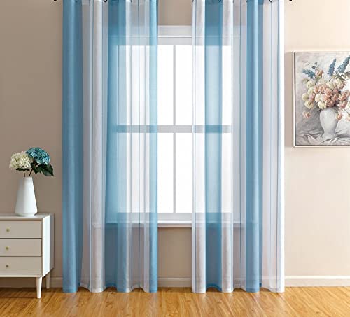 Iuokuby Elegant Transparents Sheer Curtains Nordic Ins Minimalism Partition Sunflower