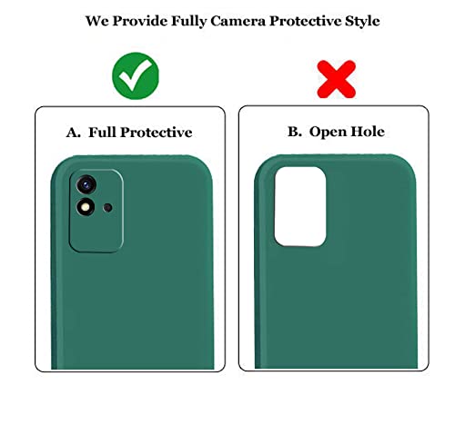 Image of A rtistque Liquid TPU Silicone Matte Shockproof Flexible with Camera Protection Soft Back Cover Case for Realme Narzo 50i - Green