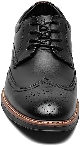 Nunn Bush Men's, Centro Flex Wingtip Oxford Black | Image 2