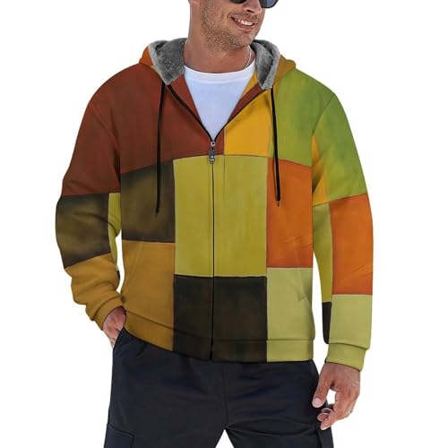 Cardigans à imprimé géométrique abstrait homme pour rester au chaud - 3