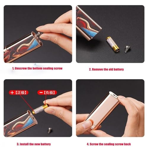 Encendedor metálico compacto de gas butano, llama suave miniatura 5