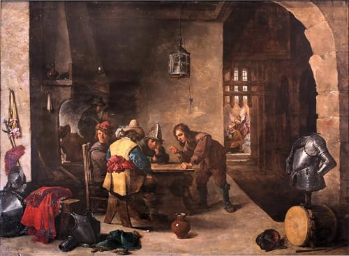 Peinture pour décoration salon Corps de Garde David Teniers toile moderne de qualité musée