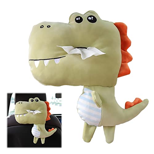 Car Tissue Box, Cute Cartoon Tissue Box Cover, Plush Animals Tissue Box, Hanging Tissue Bag, Car Tissue Dispenser, Funny Hanging Paper Storage Box for Car Home Bathroom(#3)