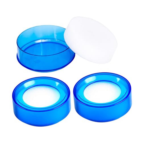 BRIGHTFUFU 3 STK Geldzählende Handfeuchte Vorrichtung Maschinenfilterzubehör Drehknopf Gürtelschlaufe Universelle Brosche Aquarium Dekorationshöhle Innenstecker Plug-Filter Körbe Blue Schwamm