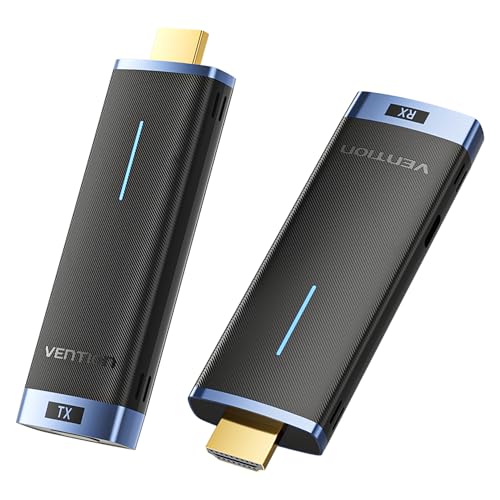 Vention HDMI sans Fil 50 m, Transmetteur HDMI sans Fil 1080P@60Hz Plug & Play, Émetteur Récepteur Support 5G 2,4/5 GHz Diffusion Vidéo Audio, Compatible PC Ordinateur Portable Moniteur Projecteur TV