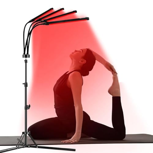 Cozion 420 LED Panel Light Lamp with 4 Heads, 660nm & 850nm, Timer & Adjustable Stand