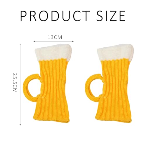 YCICHE Bavarian Beersocks, Oktoberfest Socken Herren Damen, Trachten Strümpfe, Wadenwärmer Tracht, Biersocken mit Henkel, Trachtensocken
