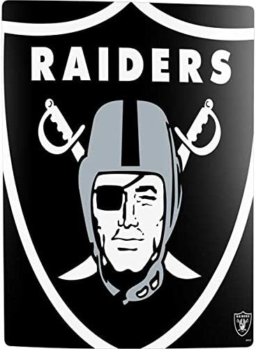 Skinit Decal Gaming Skin Compatible with PS5 Digital Edition Bundle - Officially Licensed NFL Las Vegas Raiders Large Logo Design