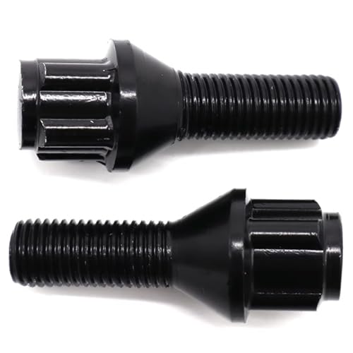 Pernos de rueda de aleación M12x1.5 negros para tornillo llanta BMW E46 E92 de 17 mm 4