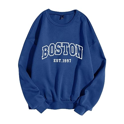 Sweat-shirt d'automne Boston ample pour vos sorties décontractées et moments cozy