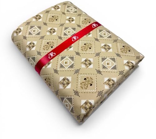 Image of JHABAK'S Unstitched Print Shirt Fabric for Men - Polycotton Material - 2.25Meter Shirt Piece Cloth
