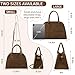 Suede Tote Bag Brown for Women,Vintage Faux Leather Top Handle Shoulder Satchel Bag,Fashion Womens Suede Purse Crossbody Pouch,Retro Large Capacity Tote for Work Travel Daily(Brown)