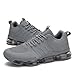 Men's Air Cushion Running Shoes Breathable Tennis Fashion Sneakers Non Slip Workout Casual Sport Gym Training Soft Sole Walking Shoes Grey