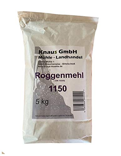 Roggenmehl Tyoe 1150 Roggenmehl in Bäckerqualität (5 kg)