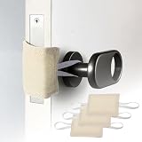 Door Quiet Close Pads Door Latch Cover Closer Quiet Close Cushion Pads & Noise-Reducing Door Closer for Baby Safety Padded Door Latch Cover with Elastic Straps (3-Pack, Yellow, 9x7cm)