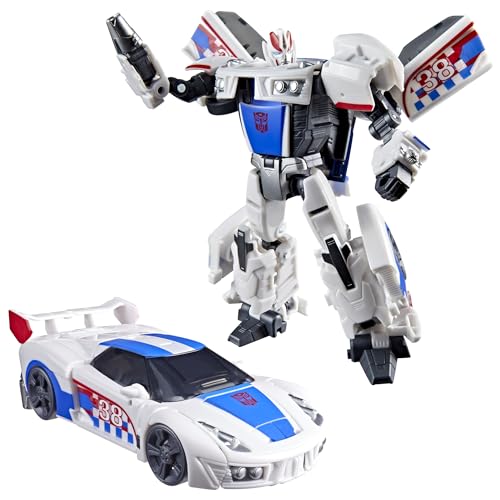 Transformers Age of The Primes, Smokescreen, Deluxe Class, Figura de acción Convertible de 13 cm, Juguetes Robots, A Partir de 8 años