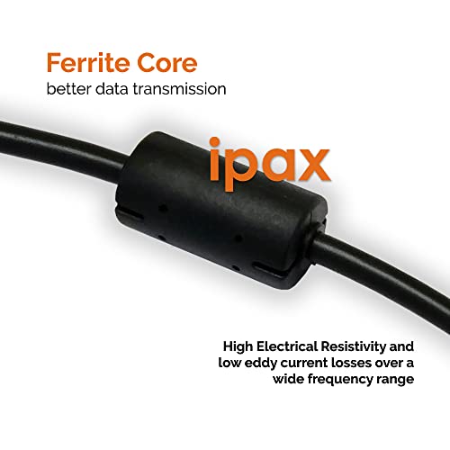 Ipax 10 Ft Long Pure Copper Hi-Speed Usb 2.0 Cable Compatible With Epson Et-8550 Et-2720 Et-2850 Canon Pixma G7020 Hp Brother Printer Audio Interface #TOP4