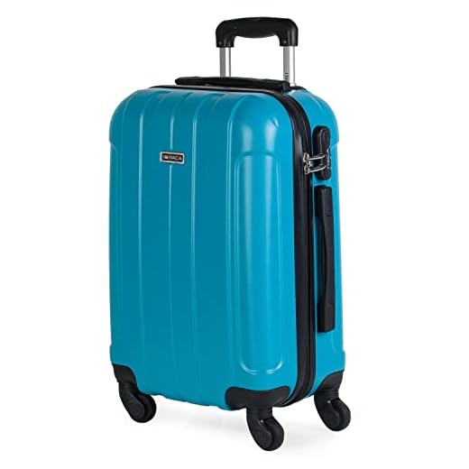 ITACA - Maletas de Viaje Cabina Maleta Cabina ABS Maletas de Cabina con 4 Ruedas Maleta Pequeña - Maleta de Cabina de Marca. Trolley Cabina de Mano Candado de Combinación. 771150, Color Turquesa