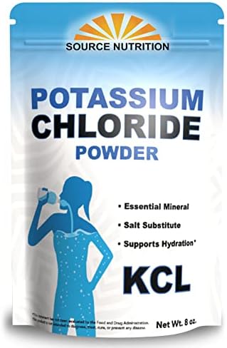 Source Nutrition TradeKing Food Grade Potassium Chloride (KCl) Powder – 8 oz