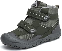 Mishansha Botas de Senderismo Niño Niña Zapatos de Trekking Antideslizante Ligero Zapatillas de Montaña Cómodos Exterior, 028 Verde, 30 EU