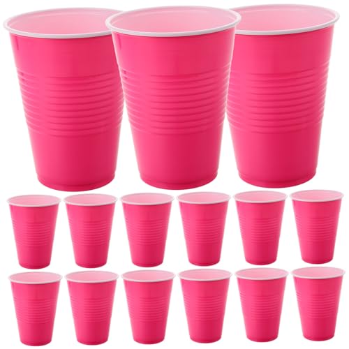 NAMOARLY 20pcs Plastic Drinking Cups Small Beverage Cups Stackable Water Tumblers Holiday Party Cup Decorative Cups Hot Drinking Cups Neon Cups Snow 16oz Disposable Disk Human Use re-usable