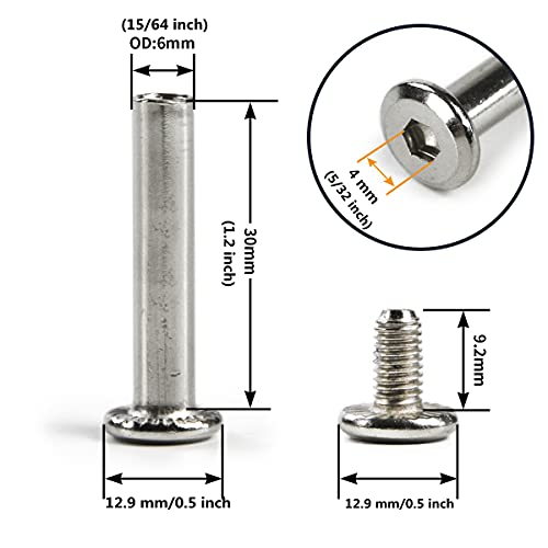 Zoofen 10 Pcs Inline Skate Replacement Bearings Skating Screws Od 6Mm Roller Blades Replacement Skate Wheel Axles #TOP2