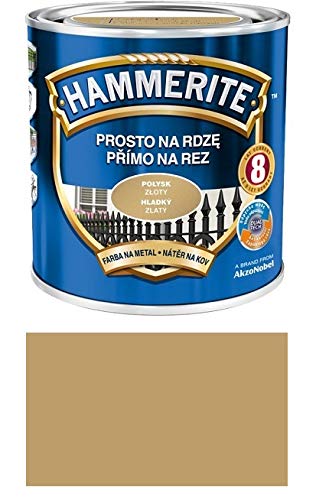 Hammerite Vernice protettiva per metallo, antiruggine, 0,7 l, colore: oro lucido