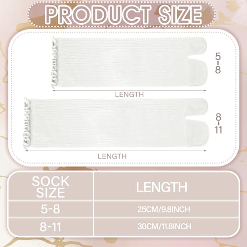 Bencailor 6 Pairs Tabi Split Toe Socks Frilly Tabi Cotton Sandal Socks for Men Women3