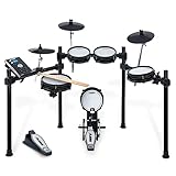 bateria musical electrica segunda mano Exprésate: kit de batería eléctrica con caja de malla doble zona 10", 3 toms de malla 8", bombo de malla 8", hi-hat 10", crash y ride 10" con estrangulador y un robusto rack ajustable de 4 postes