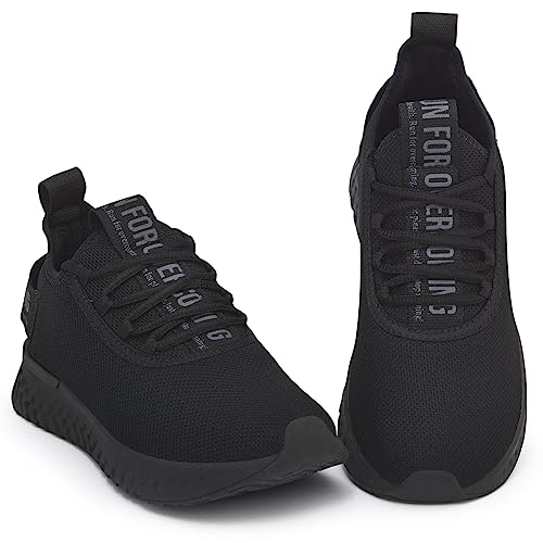 Tênis Feminino Masculino Academia Confortável Macio Corrida (35, Preto/Preto)