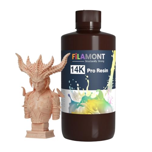 Image of Filamont 14K Pro UV Resin for 3D Printing High Precision Low Shrinkage Fast Curing LCD DLP SLA Compatible Tough Durable Photopolymer 1KG (14K Skin)