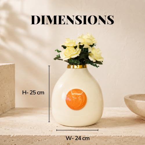 Image of Urban Born Vases For Living Room Corner |Big Vases For Elegant Home Decoration |Home Decor Flower Vase Iron |Fresh or artificial Metal Flower Vase Stand For Dining Table, Bedroom, Office, Wedding Gift
