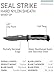 SOG Seal Strike Fixed Blade Knife with Sheath- Tactical and Hunting Knife w/ 4.9 Inch Partially Serrated Bowie Knife Blade and Line Cutter (SS1001-CP)