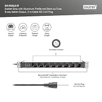 DIGITUS 19 Zoll Steckdosenleiste – 8 Abgriffe – italienische Version – 1HE – Ansicht 2