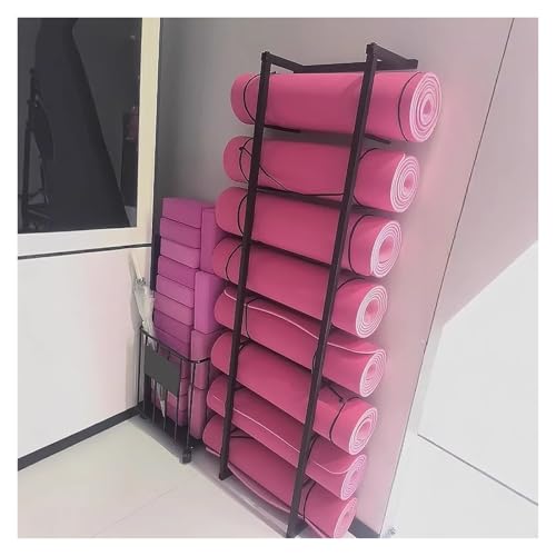 Rangement tapis de yoga mural vertical support d'exercice fitness