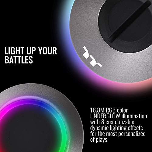 Thermaltake Argent MB1 RGB 16.8 Million RGB Color Software Enabled Mouse Bungee, Altra-Compact and Non-Slip Rubber Base. GEA-MB1-MSBSIL-01 - 2