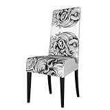 Design du produit : nos housses de chaise de salle à manger élastiques à motif de singe abstrait disposent d'un ourlet élastique cousu pour protéger la chaise, réduisant les graffitis, les rayures et la mastication des animaux de compagnie. Ils sont réutilisables.