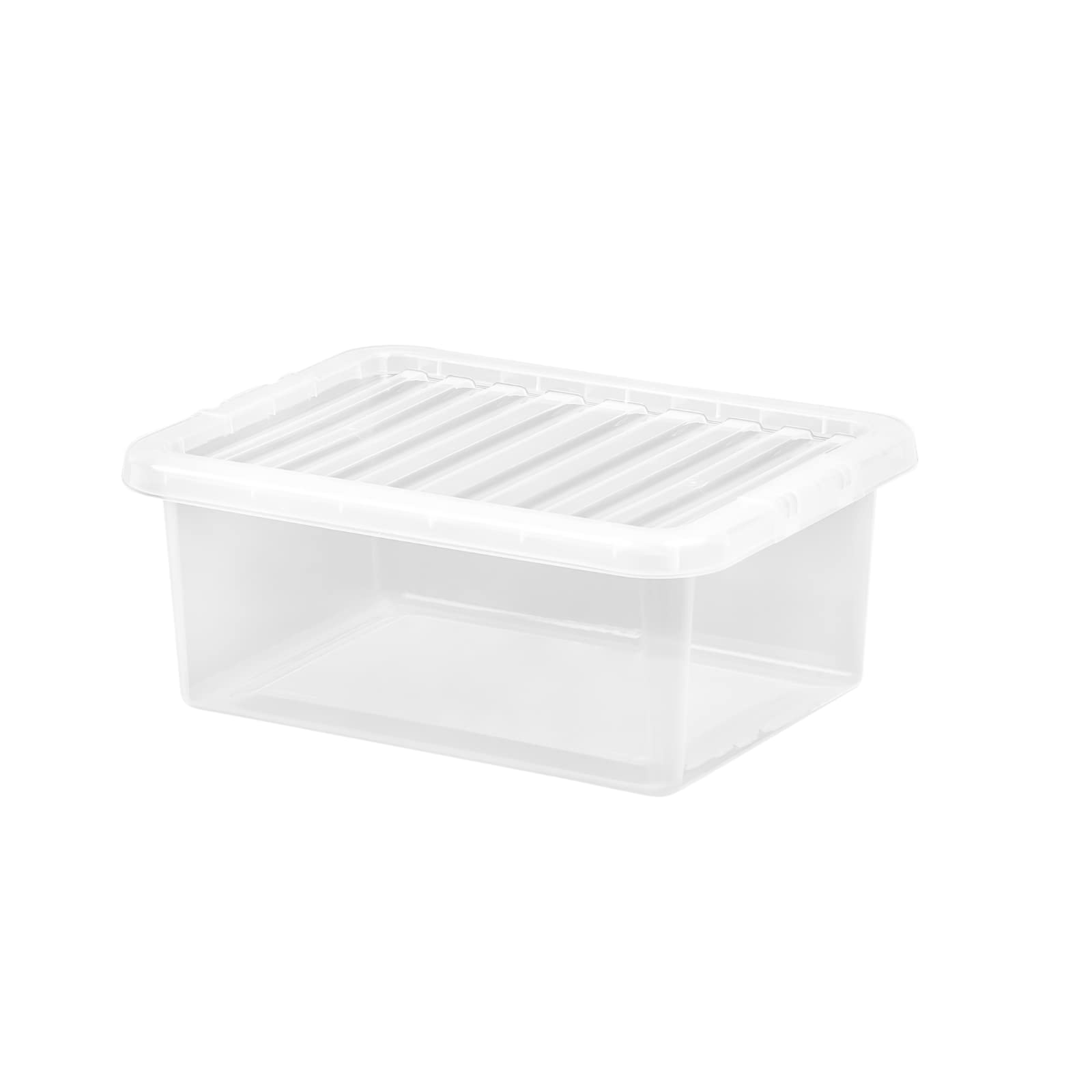 Selgen Crystal Clear 17L Plastic Storage Boxes Box & Lid Home Office Stackable Nestable (42.50 X 33.00 X 17.00 Cm)