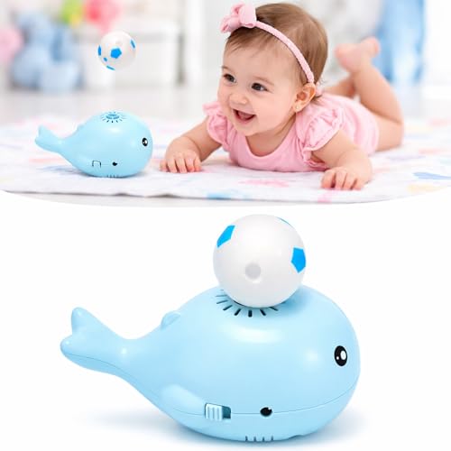 Image of Amazon Brand - Jam & Honey Floating Balls Little Whale Toy, Electric Air Blowing Floating Ball Toys, Unique Birthday Party Gifts for Boys, Girls, Kids, Children Aged 3+ (Blue)