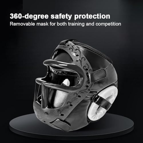 Casque de boxe avec protection faciale amovible pour éviter les blessures au sparring et MMA